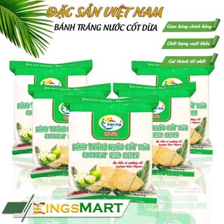   Siêu tiết kiệm  Combo 10 Bánh tráng nướng nước cốt dừa - Thương hiệu THIỆN THẬT - Đặc sản Mỹ Lồng Bến Tre - Túi 50g 