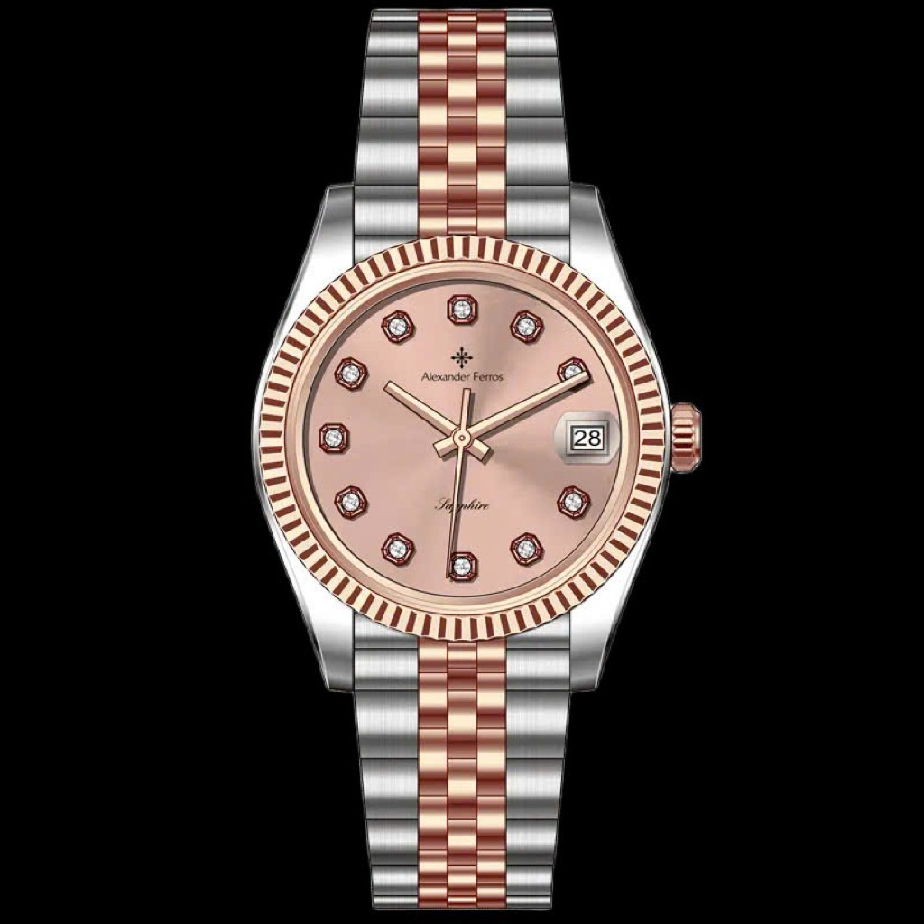 [Chính Hãng 100%] Đồng Hồ Nữ Alexander Ferros 8222D/16, 8222R/08, 8222D/08 (8222) Máy Quartz (Pin) K