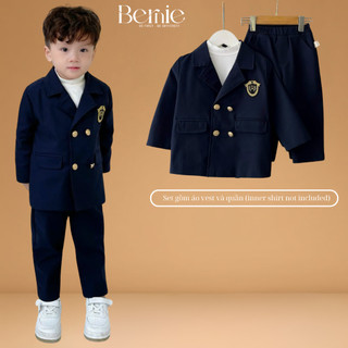  Set vest bé trai phong cách hàn quốc huy hiệu hàn ca 22b498 không kèm áo trong BERNIE 1 đến 7 tuổi 