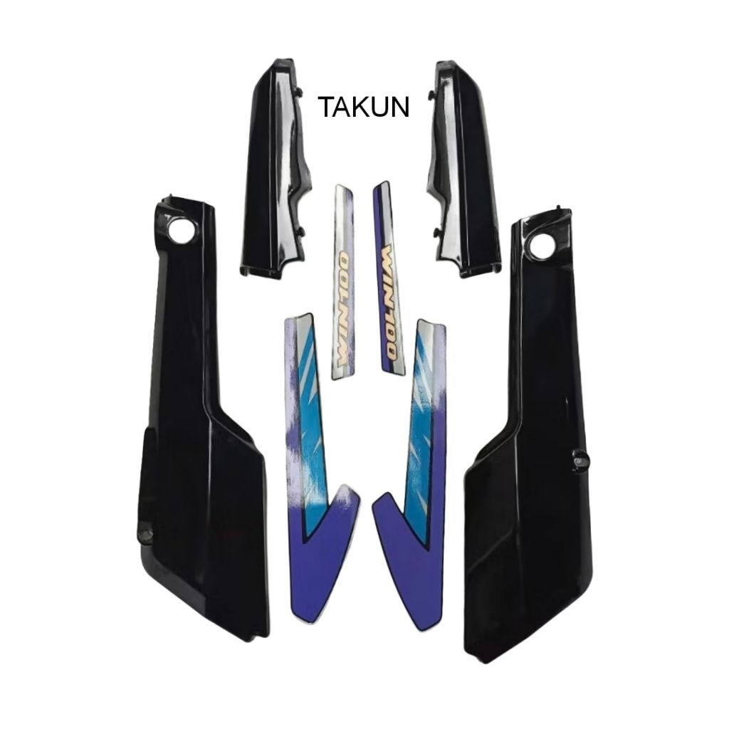 Nhựa ốp cốp + tem xe WIN 100cc đời 96...đen tem mưa