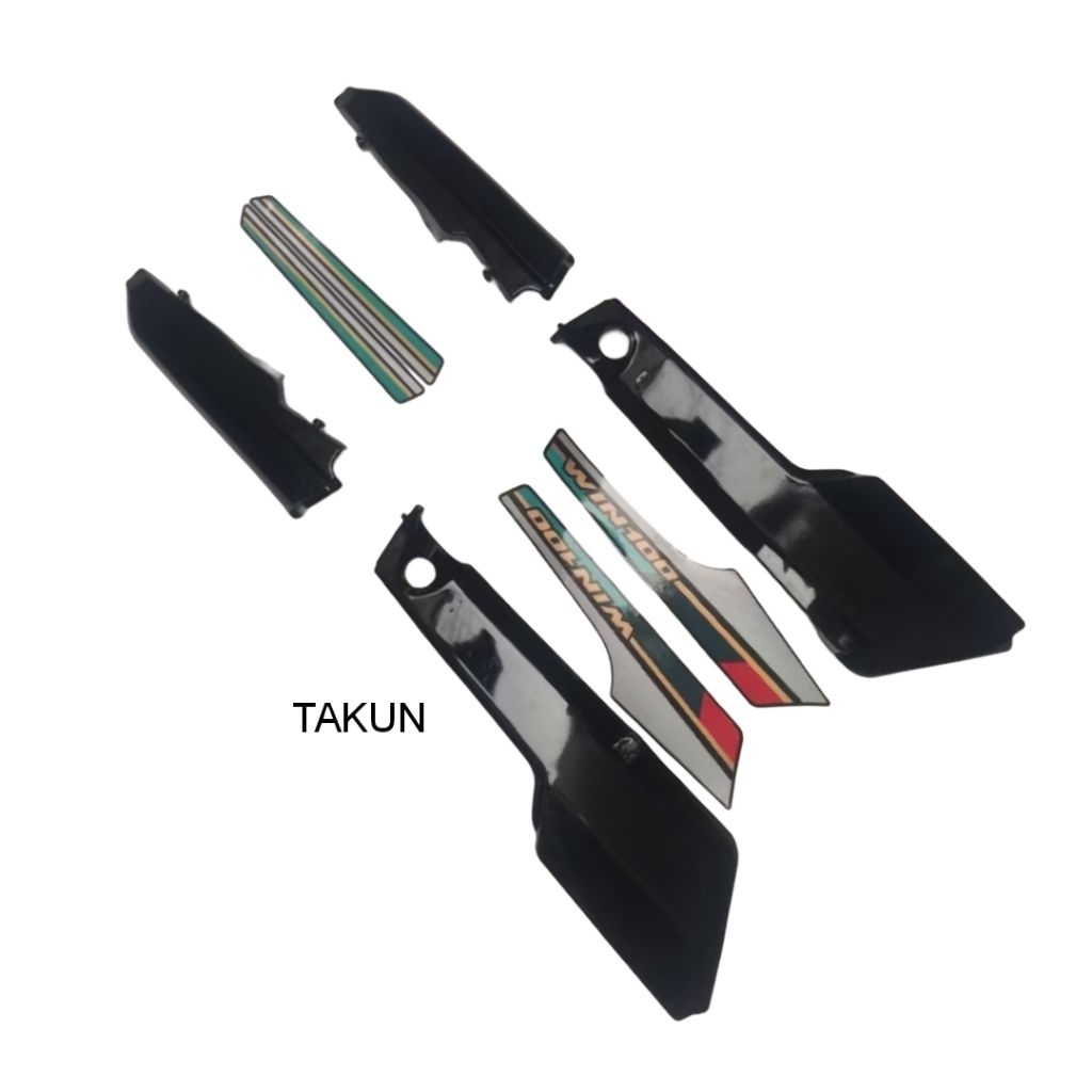 Nhựa ốp cốp + tem xe WIN 100cc đời 95...đen tem xanh lá