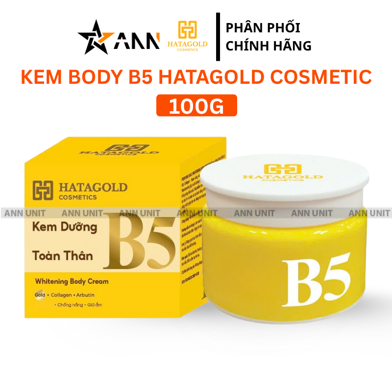Kem Body B5 Hatagold Cosmetics 100g - Kem Hatagold B5 Hỗ Trợ Dưỡng Sáng Da Toàn Thân Chính Hãng - An