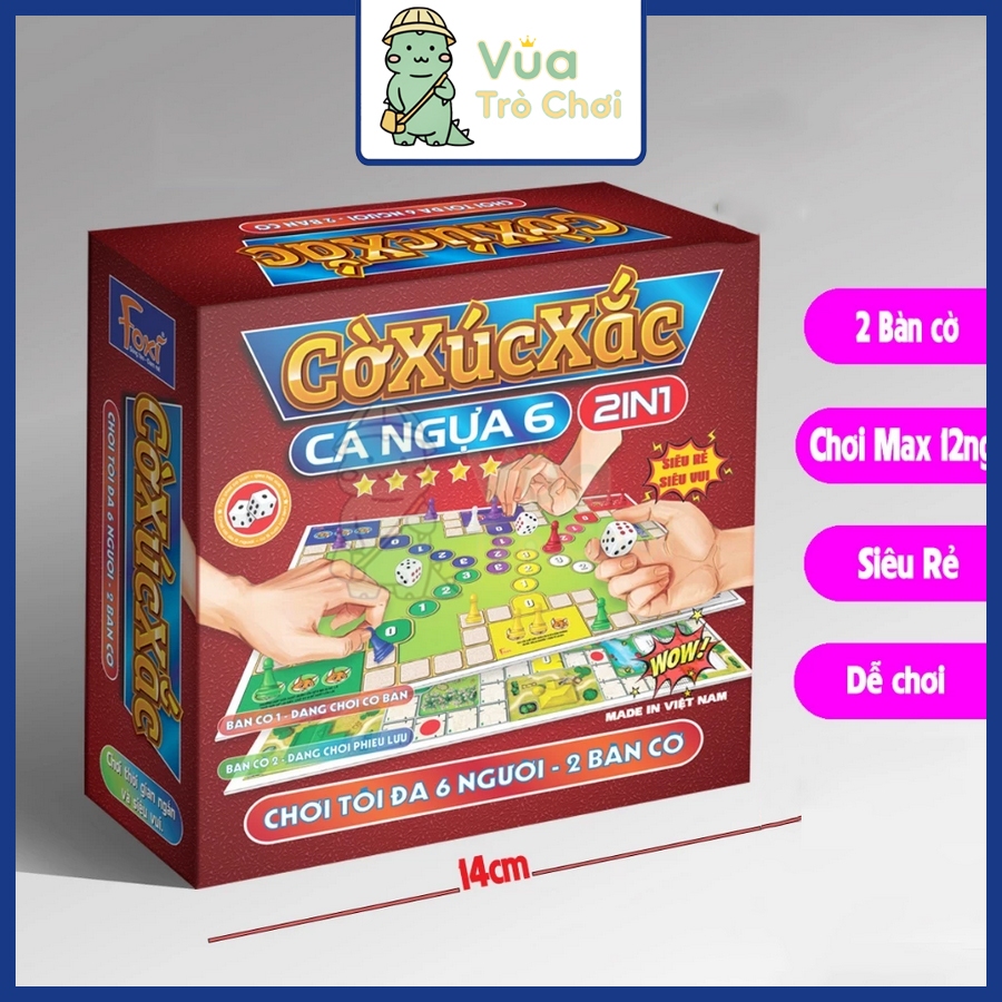 [Foxi] Cờ Xúc Xắc Cá Ngựa 6 Người Chơi Foxi Cờ Đua Ngựa Hàng Độc Đồ Chơi Trí Tuệ Trẻ Em Tư Duy
