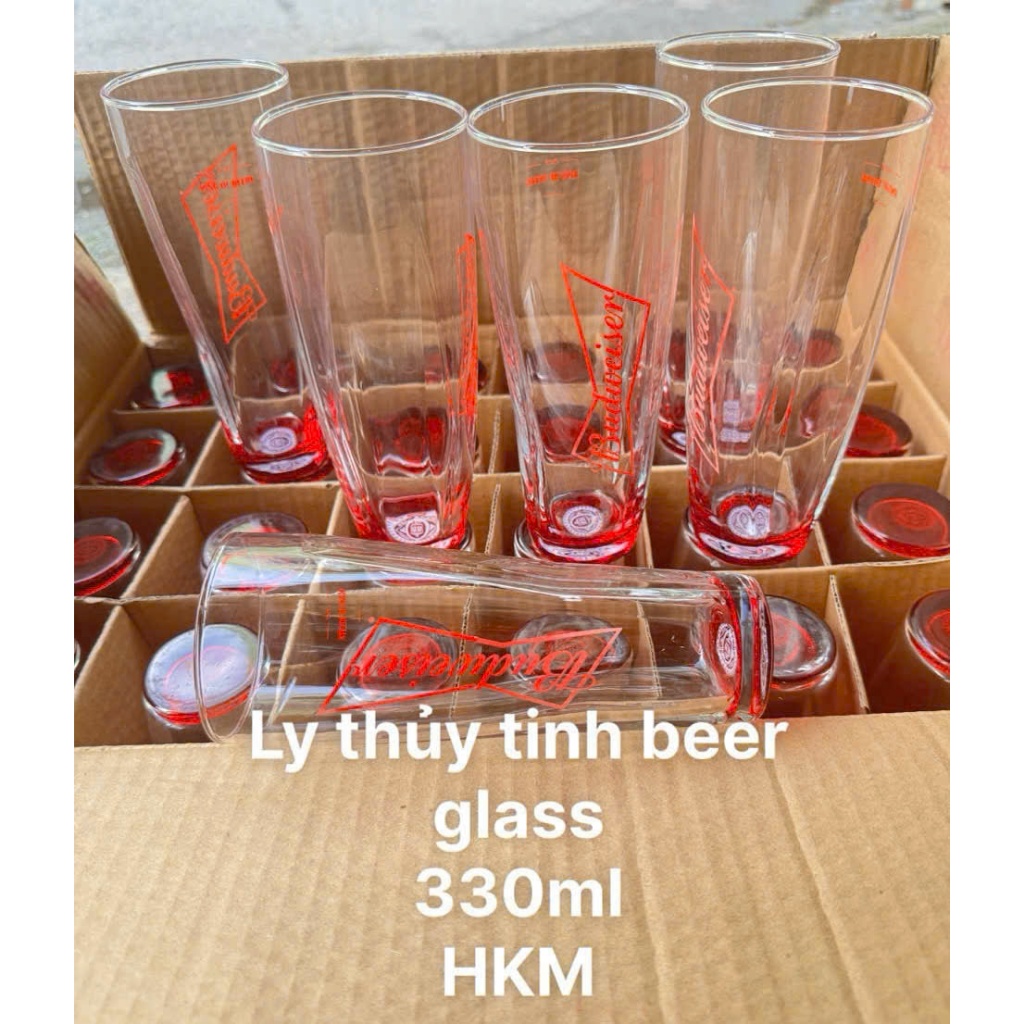 Set 6 ly thủy tinh Bia Budweiser 330ml