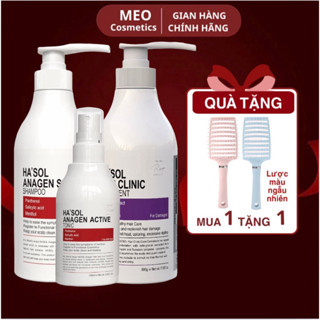  Combo Dầu Gội Kích Mọc Tóc Hasol Anagen Scalp + Kem Ủ Tóc Phục Hồi Hư Tổn Hasol Clinic Treatment + Xịt Mọc Tóc Hasol 