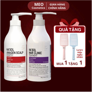  Combo Dầu Gội Ngăn Rụng Kích Mọc Tóc Hasol Anagen Scalp Shampoo + Ủ Tóc Phục Hồi Hư Tổn Hasol Hair Clinic Treatment 500G 