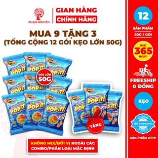   MUA 9 TẶNG 3  Tổng cộng 12 Gói Lớn Kẹo Dẻo Thiên Thạch mix 6 vị Từ Nước Ép Trái Cây Popit Phạm Nguyên 50g | Đồ ăn vặt 