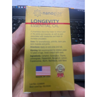 Dầu gió vàng Nanogize Longevity Essential Oil 21ml