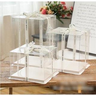 Hộp mica trong suốt 3 chi tiết đựng quà bánh kem, trang trí set quà tặng vô cùng tiện lợi.HỘP GIFT TRONG SUỐT