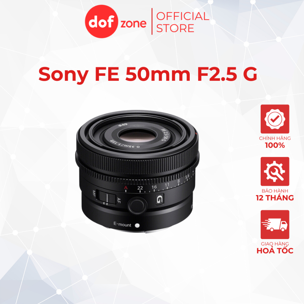 Ống kính Sony FE 50mm F/2.5 G - Chính hãng