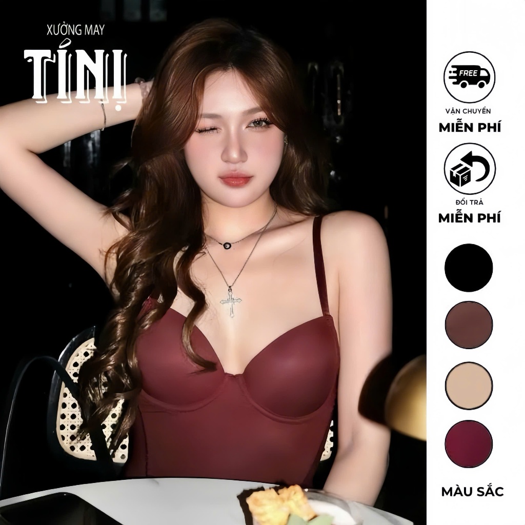 Xuongmaytini - Áo Bodysuit định hình, có gọng nâng ngực, siết nhẹ 2-3cm eo Nữ. Mỏng nhẹ thoáng mát. | BigBuy360 - bigbuy360.vn