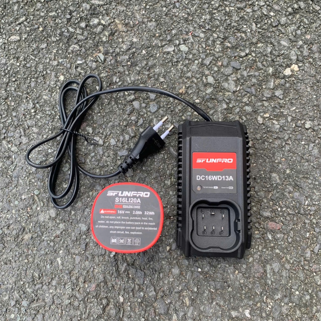PHỤ KIỆN DÙNG CHO MÁY 16V HIỆU SFUNPRO DUNG LƯỢNG 2AH, MODEL S16-Li20A