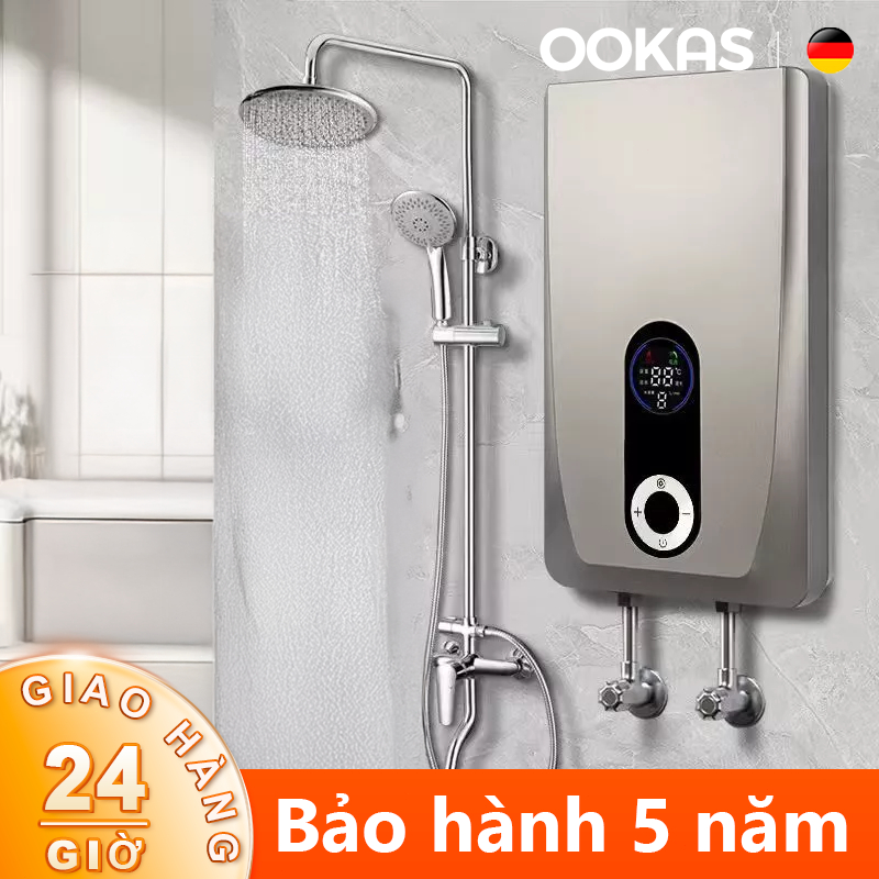 OOKAS Máy Nước Nóng Trực Tiếp , công suất 6500W,  Màn hình cảm ứng LCD Máy nước nóng