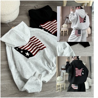  Áo Hoodie Zip khóa kéo in hình lá cờ Nam Nữ Form Rộng Tay Dài chất liệu nỉ mềm mịn hot trend 2025 