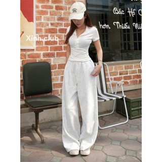  Xinh.club - Quần nỉ nữ ống suông rộng 30cm - mã 1312 