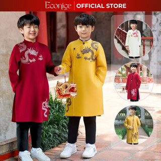  Áo dài tết cách tân cho bé trai bé gái Econice 2025. Size trẻ em 4 5 6 7 8 9 10 11 12 tuổi 