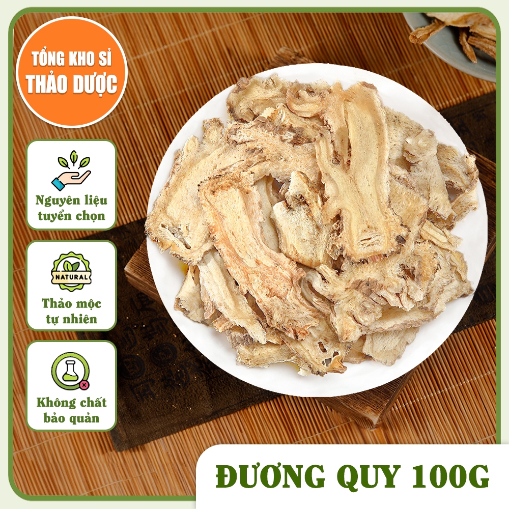 Đương quy sấy khô 100g, quy ngố lát mỏng, thơm, sạch dùng pha trà, hầm canh, tốt cho sức khỏe