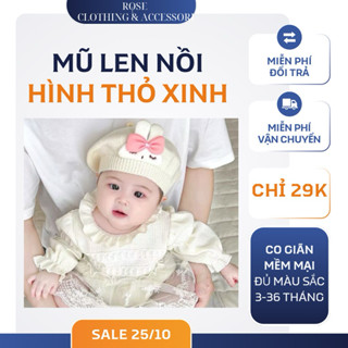  mũ nồi hình thỏ xinh cho bé 