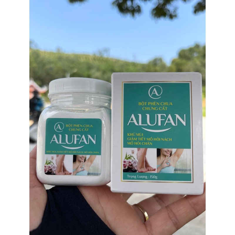 150g bột phèn chua chưng cất ALUFAN khử mùi hôi chân