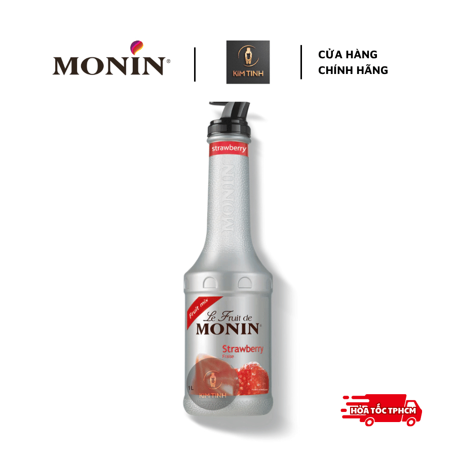 Mứt Sệt Monin Dâu 1L | Monin Strawberry Puree | Le Fruit de MONIN Strawberry [Chính Hãng]