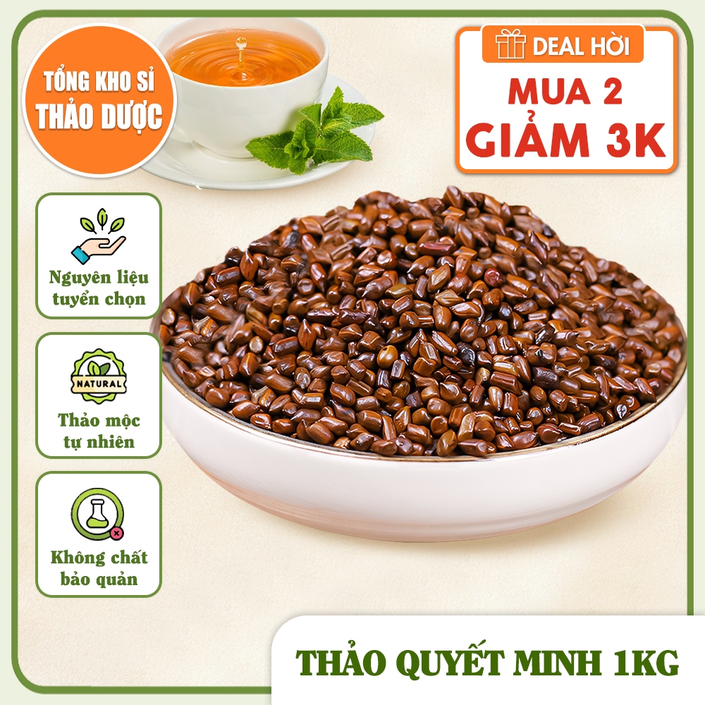 Thảo quyết minh sao thơm 1kg, hạt muồng thơm, sạch, không lẫn tạp chất - Tổng Kho Sỉ Thảo Dược