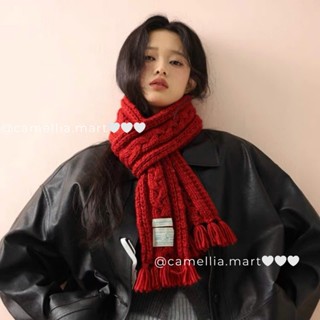  Khăn quàng cổ len bản nhỏ đan xoắn tua rua handmade hot trend mác gấu Pooh dễ thương khăn choàng nam nữ mùa đông 