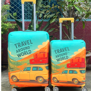  Áo Bọc Vali Du Lịch Túi Trùm Vali Vải Thun 3D Co Giãn 4 Chiều Chống Va Đập Trầy Xướt Phệ Phụ Kiện DL 