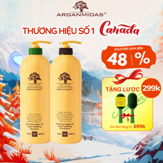  Combo gội xả siêu dưỡng ẩm Arganmidas Moroccan Argan Oil Clear Hydrating - 1000ml 