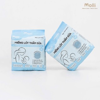 Miếng Lót Thấm Sữa Siêu Mỏng Molli 50PCS/100PCS , Sử Dụng Được Cả Ban Ngày Và Ban Đêm