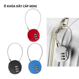 Ổ khóa tròn 3 số, khóa dây cáp hình tròn du lịch chống trộm