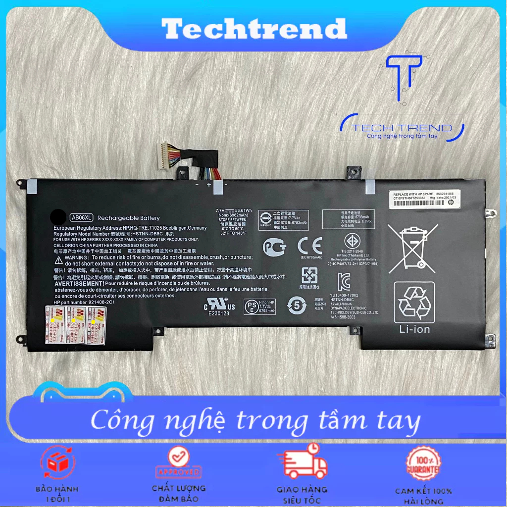 Pin laptop thay thế EV 13-AD000 13-AD019TU 13-AD023TU 13-AD110TU AD078TU 13-AD158TU 13-AD160TU - AB0
