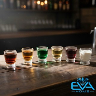 Hộp 12 Ly Thủy Tinh Rượu Mắc Tre 15ml – Shot Glass Mini, Cốc Đong Rượu Nhỏ, Cốc Uống Rượu Mạnh & Espresso Cao Cấp