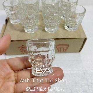Hộp 12 Ly Thủy Tinh Rượu Mắc Tre 15ml – Shot Glass Mini, Cốc Đong Rượu Nhỏ, Cốc Uống Rượu Mạnh & Espresso Cao Cấp