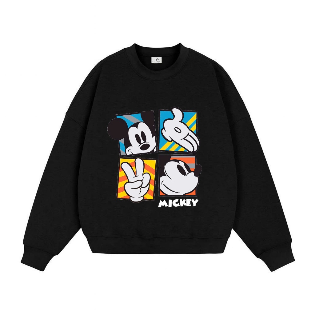 Áo Sweater Local Brand The Xide in hình MICKEY 24 nỉ bông form rộng oversize unisex