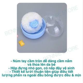 Hộp đựng phấn rôm Camera , thiết kế bông vải mịn màng