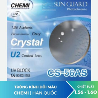  Tròng kính CHEMI U2 đổi màu 1.56 UV400 ASP chính hãng Hàn Quốc 