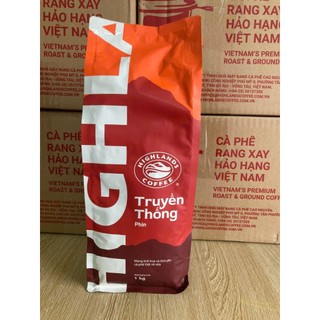  Gói 1kg Cà phê bột Truyền thống Highlands Coffee  bao bì mới  