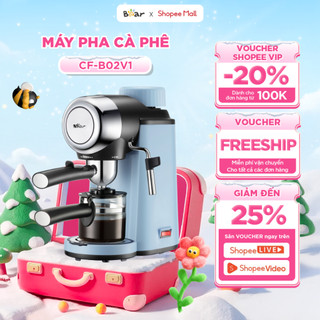  Máy Pha Cà Phê Bear Tự Động Pha Cafe Espresso Cappuccino Pha Cà Phê Kiểu Ý Giữ Nhiệt Lâu Công Suất Lớn CF-B02V1 