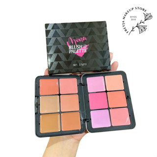   SALE  Bảng má hồng kem Mona Blush Palette 12 ô màu có khối đa năng dễ sử dụng tiện lợi - Freyja.store 