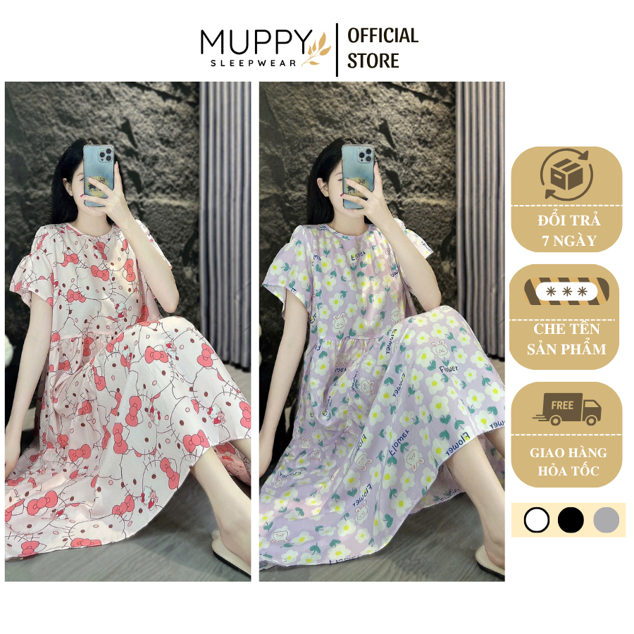 Đầm Ngủ Lanh Mặc Nhà MUPPY