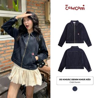  Áo Khoác Denim Khoá Kéo Dáng Lửng Bycamcam Tôn Dáng Cá Tính Phong Cách Streetwear AKHD275 