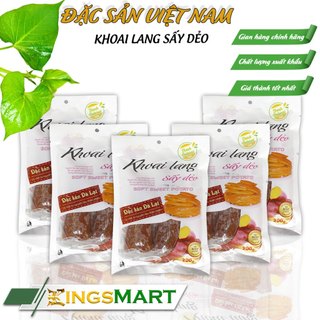   Siêu tiết kiệm  Combo 5 Khoai lang mật sấy dẻo -Thương hiệu NGÔ MAI HOA - Đặc sản Đà Lạt - Túi 200g - Kingsmart 