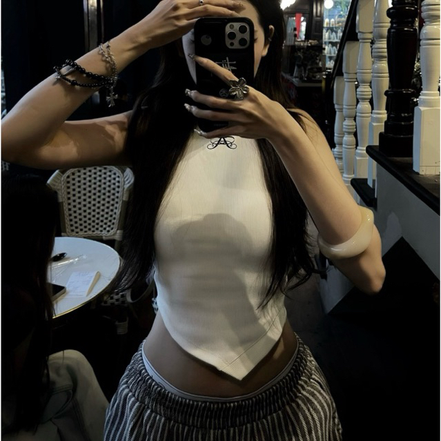 THE FANCE |  Áo ba lỗ vạt xéo chiết eo YONA