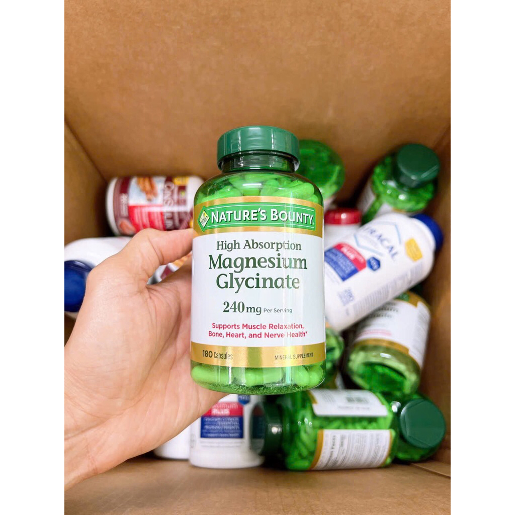 Hộp đựng 180 viên Magnesium Nature’s Bounty