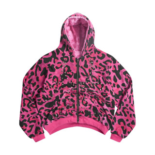  ÁO KHOÁC PINK GLAMOUR STUDDED 2SIDES HOODZIP 