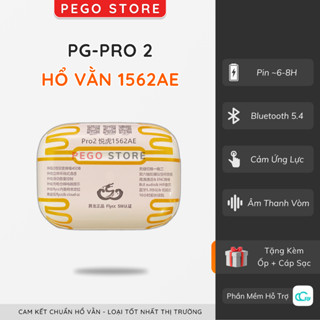 Tai Nghe Bluetooth PG-Pro 2 - Hổ Vằn 1562AE ENC Xuyên Âm - ANC 45DB Âm Thanh 3D - Tăng Giảm Âm Lượng | Pego Store 