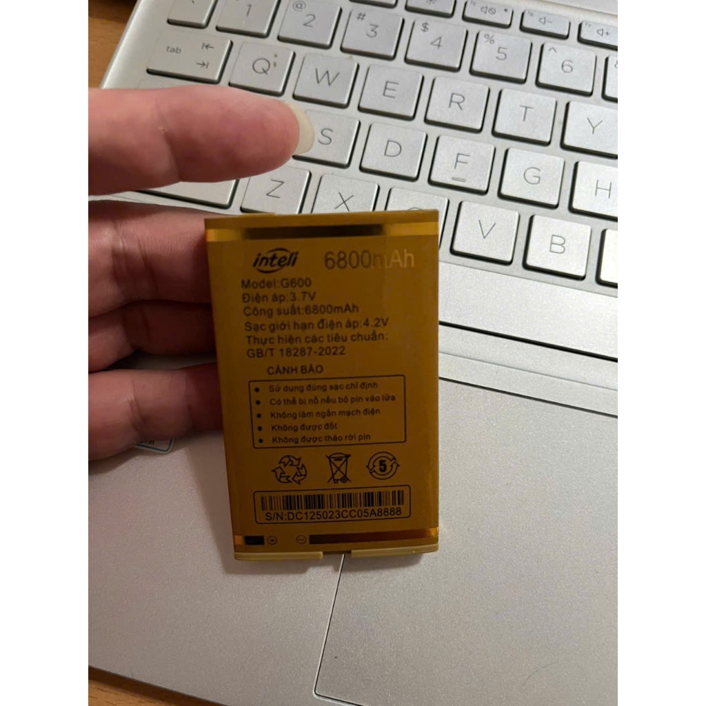 Pin điện thoại Inteli G600, dung lượng chuẩn công suất 6800mah