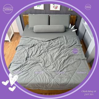  Bộ ga giường 5 món thun lạnh Ý cao cấp | Set chăn ga gối 5 món bền bỉ thoáng mát | Đủ size 2T 3T 