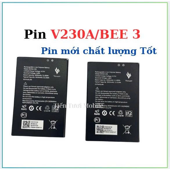 Pin Bee 3/V230A Vsmart,mới