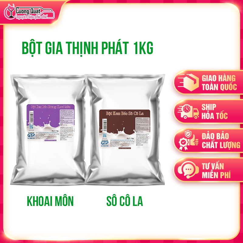 Bột Gia Thịnh Phát có 2 vị Khoai Môn và Socola 1KG - Cường Quật – Đủ nguyên liệu, chuẩn vị kinh doanh